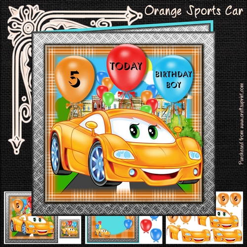 Orange Sports Car