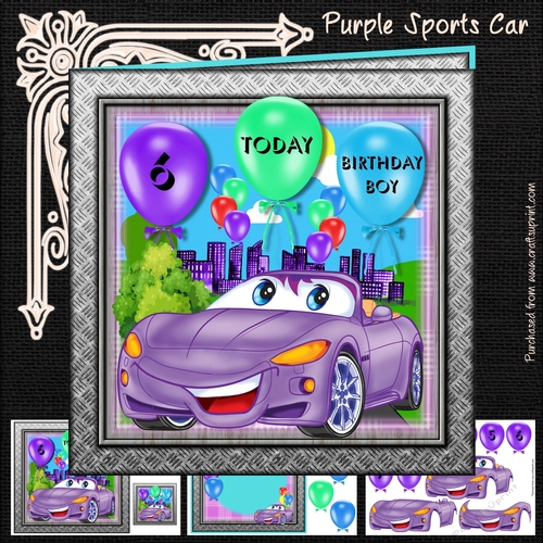 Purple Sports Car