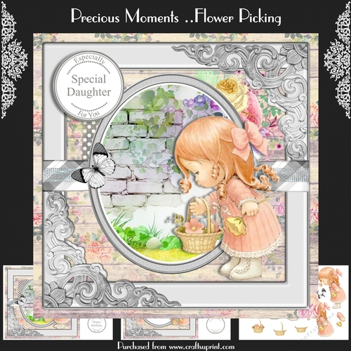 Precious Moments..Flower Picking