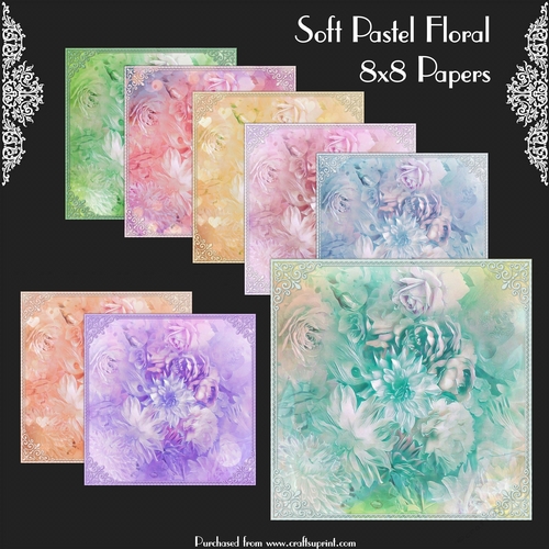 Soft Pastel Floral 8x8 Papers