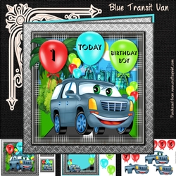 Blue Transit Van