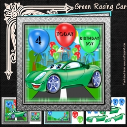 Green Racing Car
