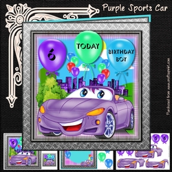 Purple Sports Car