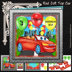 Red Soft Top Car