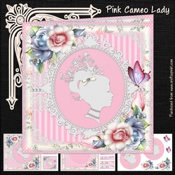 Pink Cameo Lady