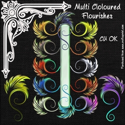 Multi Coloured Flourishes