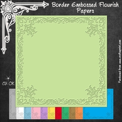 Border Embossed Flourish Papers