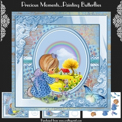 Precious Moments..Painting Butterflies