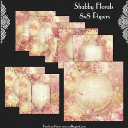 Shabby Florals..8x8 Papers