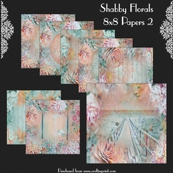 Shabby Florals..8x8 Papers 2