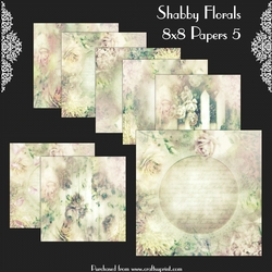 Shabby Florals..8x8 Papers 5