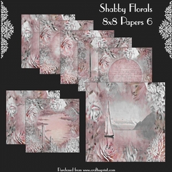 Shabby Florals..8x8 Papers 6