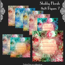 Shabby Florals..8x8 Papers 7
