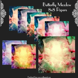 Butterfly Meadow 8x8 Papers