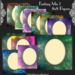 Fantasy Mix 1 8x8 Papers