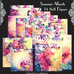Summer Allsorts 14 8x8 Papers