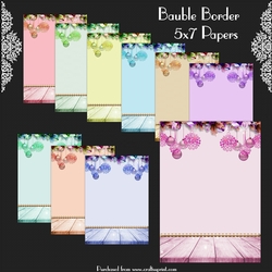 Bauble Border 5x7 Papers