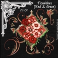 Flourishes (Red & Green)