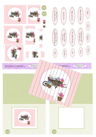 In the Garden Card Front Kit with Stacker Panels