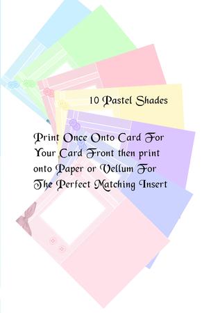 10 Pastel Card Fronts - with Buttons and Bows
