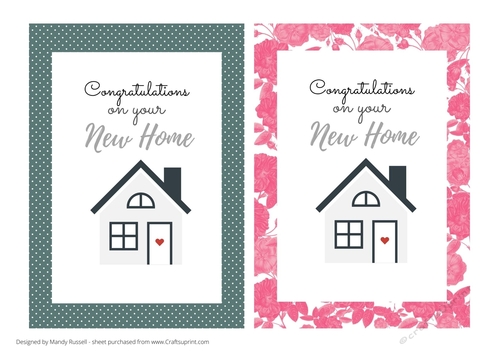 Congratulations on your New Home Topper Design sheet