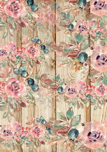 Fabulous Florals on Wood Vintage Style Background, Backing Paper, Printable papers, Junk Journal, Scrapbooking