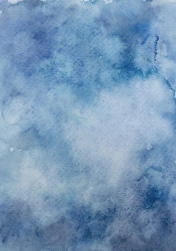 Watercolour Blue Tones on Faux Textured Watercolour Paper