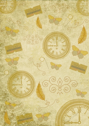 Vintage Style Time Flies Background Design, Backing Paper, Junk Journalling, Collage, scrapbooking, Backing Paper for Cardmaking