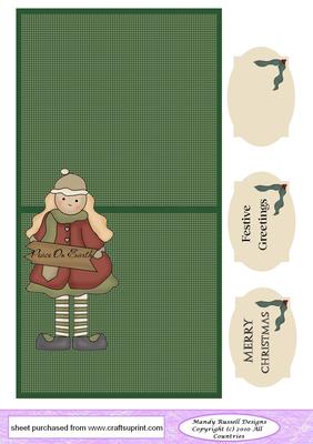 Over the Edge Card - Santa's Little Helper