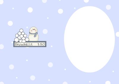 Flakey and Friends Christmas Landscape Insert for an A5 Card
