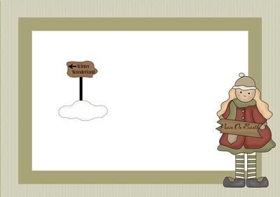 Flakey and Friends Christmas Landscape Insert for an A5 Card