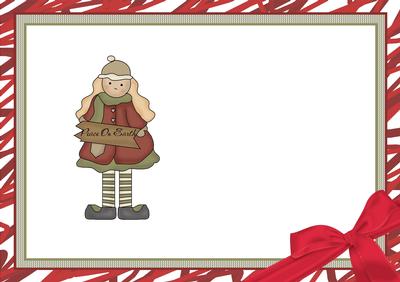 Flakey and Friends Christmas Landscape Insert for an A5 Card