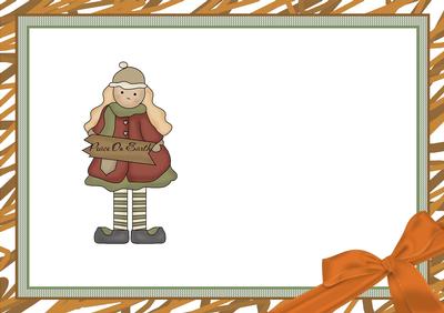 Flakey and Friends Christmas Landscape Insert for an A5 Card