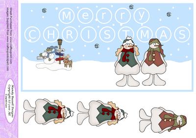 Flakey and Friends Extra Large Dl Card Design Sheet with Dec
