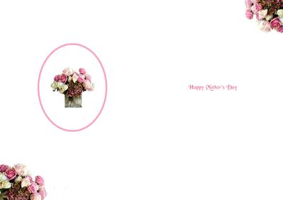 Floral Corner with Happy Mother's Day Portrait A5 Insert