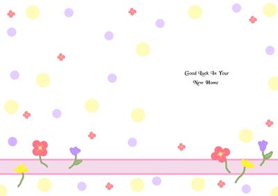 Doodle Flowers Good Luck in Your New Home A5 Portrait Insert