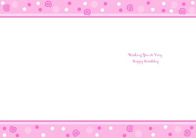 Swirls and Dots Wishing You a Very Happy Birthday Pink A5 Po