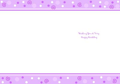 Swirls and Dots Wishing You a Very Happy Birthday Lilac A5 P