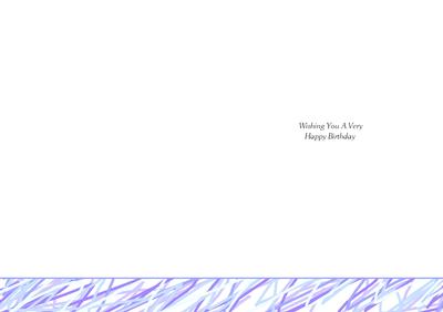 Wishing You a Very Happy Birthday A5 Portrait Insert Lilac