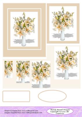 Vase of Lilies Design Stacker Sheet