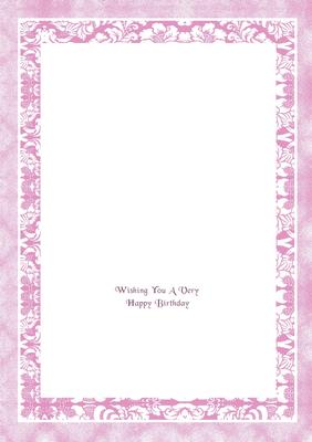 Landscape A5 Insert - Wishing You a Very Happy Birthday With