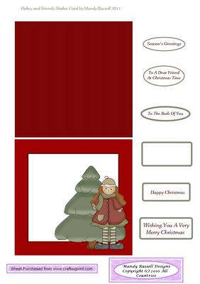 Simple Shaker Christmas Card Design Sheet 001