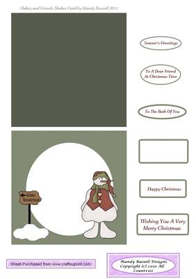 Christmas Snowman Shaker Card 002