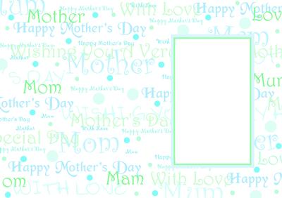 Happy Mother's Day Portriat Insert for an A5 Card