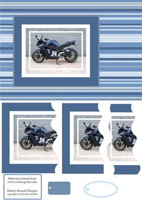 Biker Mad Torn Edges Stacker Sheet with Card Front