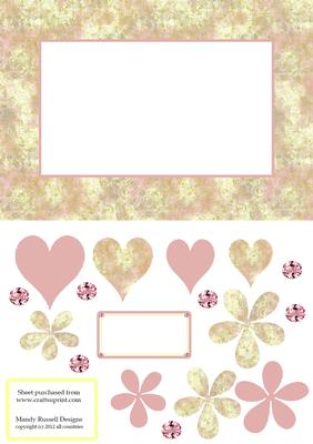Shaker Card with Build Me Up Hearts and Flowers - Soft Pink