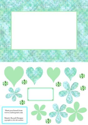 Shaker Card with Build Me Up Hearts and Flowers Peacock