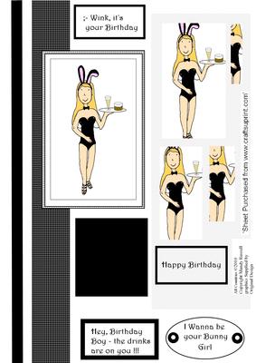 Deidi the Bunny Girl Birthday Pyramid Design Sheet