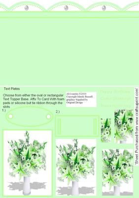 Stunning Apple Green Pyramid Stacker Design Sheet with Lace Edge Backing Topper and Ribbon Slider Text Platesstunning Apple Green Pyramid Stacker Design Sheet with Lace Edge Backing Topper and Ribbon Slider Text Plates
