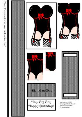 Mens Birthday Card Basque Design Pyramid Stacker
